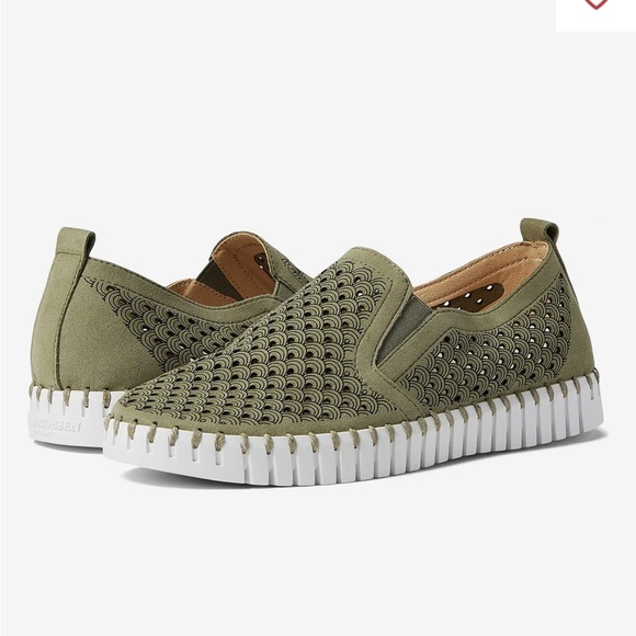 Ilse Jacobsen Shoes - Ilse Jacobsen NWT Tulip 140 laser cut slip on sneaker army green 10.5- 11